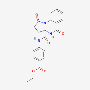 ethyl 4-({[1,5-dioxo-2,3,4,5-tetrahydropyrrolo[1,2-a]quinazolin-3(1H)-yl]carbonyl}amino)benzoate