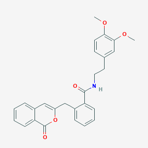 N~1~-(3,4-dimethoxyphenethyl)-2-[(1-oxo-1H-isochromen-3-yl)methyl]benzamide