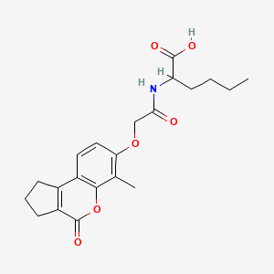 N-{[(6-methyl-4-oxo-1,2,3,4-tetrahydrocyclopenta[c]chromen-7-yl)oxy]acetyl}norleucine