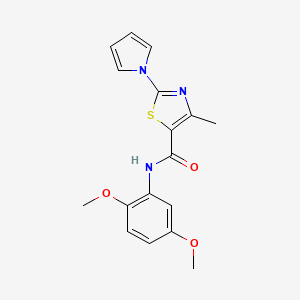 N-(2,5-dimethoxyphenyl)-4-methyl-2-(1H-pyrrol-1-yl)-1,3-thiazole-5-carboxamide