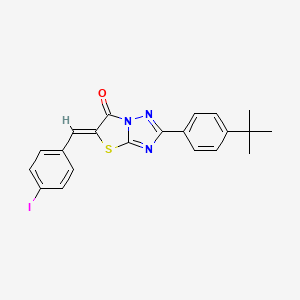 molecular formula C21H18IN3OS B11147590 (5Z)-2-(4-tert-butylphenyl)-5-(4-iodobenzylidene)[1,3]thiazolo[3,2-b][1,2,4]triazol-6(5H)-one 