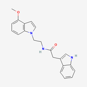 molecular formula C21H21N3O2 B11147624 2-(1H-indol-3-yl)-N-[2-(4-methoxy-1H-indol-1-yl)ethyl]acetamide 