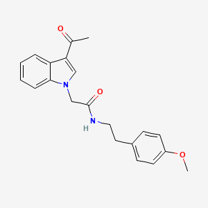 molecular formula C21H22N2O3 B11147635 2-(3-acetyl-1H-indol-1-yl)-N-[2-(4-methoxyphenyl)ethyl]acetamide 