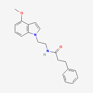 N-[2-(4-methoxy-1H-indol-1-yl)ethyl]-3-phenylpropanamide