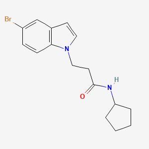 3-(5-bromo-1H-indol-1-yl)-N-cyclopentylpropanamide