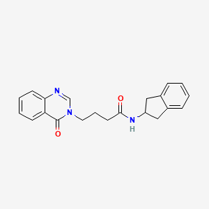 N-(2,3-dihydro-1H-inden-2-yl)-4-(4-oxoquinazolin-3(4H)-yl)butanamide