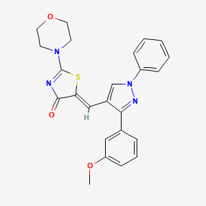 5-{(Z)-1-[3-(3-methoxyphenyl)-1-phenyl-1H-pyrazol-4-yl]methylidene}-2-morpholino-1,3-thiazol-4-one