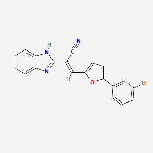 (2E)-2-(1H-benzimidazol-2-yl)-3-[5-(3-bromophenyl)furan-2-yl]prop-2-enenitrile