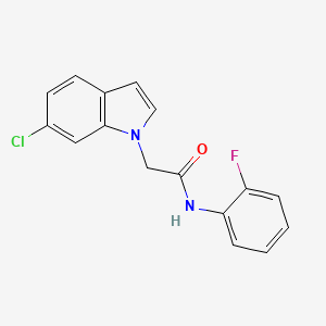 2-(6-chloro-1H-indol-1-yl)-N-(2-fluorophenyl)acetamide