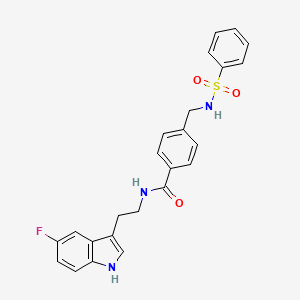 N-[2-(5-fluoro-1H-indol-3-yl)ethyl]-4-{[(phenylsulfonyl)amino]methyl}benzamide