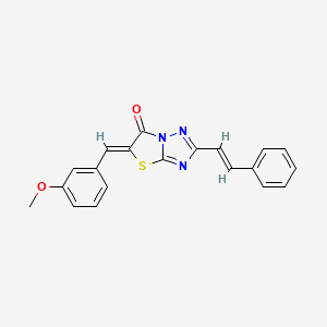 molecular formula C20H15N3O2S B11147754 (5Z)-5-(3-methoxybenzylidene)-2-[(E)-2-phenylethenyl][1,3]thiazolo[3,2-b][1,2,4]triazol-6(5H)-one 