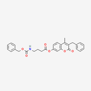 molecular formula C29H27NO6 B11147791 3-benzyl-4-methyl-2-oxo-2H-chromen-7-yl 4-{[(benzyloxy)carbonyl]amino}butanoate 