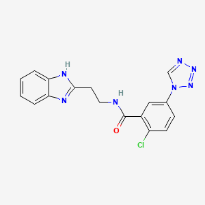 N-[2-(1H-1,3-benzimidazol-2-yl)ethyl]-2-chloro-5-(1H-1,2,3,4-tetraazol-1-yl)benzamide