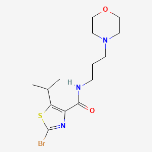 molecular formula C14H22BrN3O2S B11147809 2-bromo-5-isopropyl-N-(3-morpholinopropyl)-1,3-thiazole-4-carboxamide 