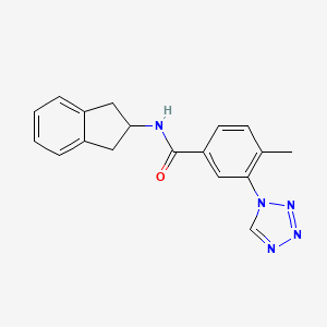 N-(2,3-dihydro-1H-inden-2-yl)-4-methyl-3-(1H-tetrazol-1-yl)benzamide