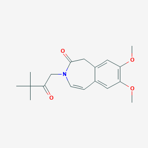 molecular formula C18H23NO4 B11147878 3-(3,3-dimethyl-2-oxobutyl)-7,8-dimethoxy-1,3-dihydro-2H-3-benzazepin-2-one 