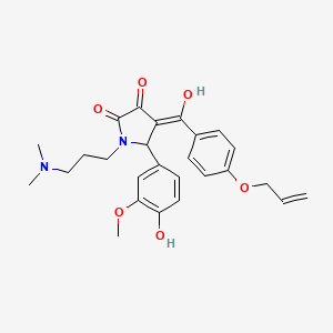 1-[3-(dimethylamino)propyl]-3-hydroxy-5-(4-hydroxy-3-methoxyphenyl)-4-{[4-(prop-2-en-1-yloxy)phenyl]carbonyl}-1,5-dihydro-2H-pyrrol-2-one