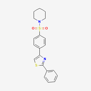 2-Phenyl-4-[4-(piperidinosulfonyl)phenyl]-1,3-thiazole