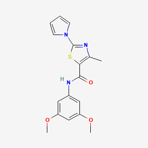 N-(3,5-dimethoxyphenyl)-4-methyl-2-(1H-pyrrol-1-yl)-1,3-thiazole-5-carboxamide