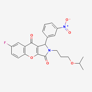 7-Fluoro-1-(3-nitrophenyl)-2-[3-(propan-2-yloxy)propyl]-1,2-dihydrochromeno[2,3-c]pyrrole-3,9-dione