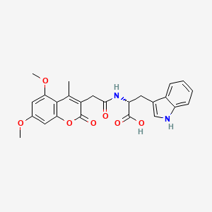 N-[(5,7-dimethoxy-4-methyl-2-oxo-2H-chromen-3-yl)acetyl]-D-tryptophan