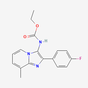 ethyl N-[2-(4-fluorophenyl)-8-methylimidazo[1,2-a]pyridin-3-yl]carbamate