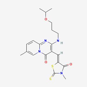 5-((Z)-1-{2-[(3-isopropoxypropyl)amino]-7-methyl-4-oxo-4H-pyrido[1,2-a]pyrimidin-3-yl}methylidene)-3-methyl-2-thioxo-1,3-thiazolan-4-one