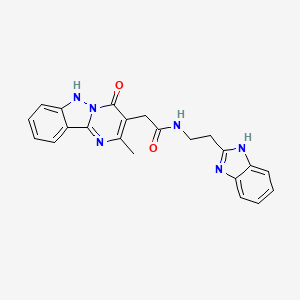 N-[2-(1H-benzimidazol-2-yl)ethyl]-2-(2-methyl-4-oxo-1,4-dihydropyrimido[1,2-b]indazol-3-yl)acetamide