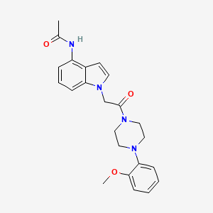 N-(1-{2-[4-(2-methoxyphenyl)piperazino]-2-oxoethyl}-1H-indol-4-yl)acetamide