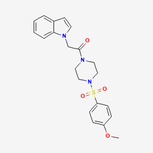 1-(2-{4-[(4-methoxyphenyl)sulfonyl]-1-piperazinyl}-2-oxoethyl)-1H-indole