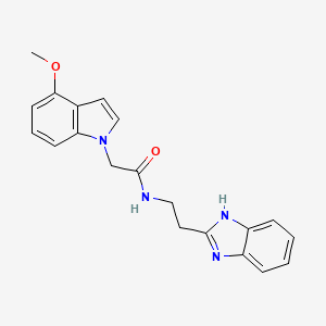 N-[2-(1H-1,3-benzimidazol-2-yl)ethyl]-2-(4-methoxy-1H-indol-1-yl)acetamide