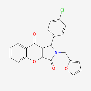 1-(4-Chlorophenyl)-2-(furan-2-ylmethyl)-1,2-dihydrochromeno[2,3-c]pyrrole-3,9-dione