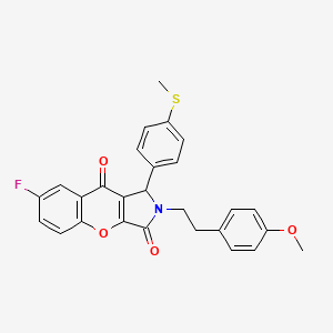 7-Fluoro-2-[2-(4-methoxyphenyl)ethyl]-1-[4-(methylsulfanyl)phenyl]-1,2-dihydrochromeno[2,3-c]pyrrole-3,9-dione