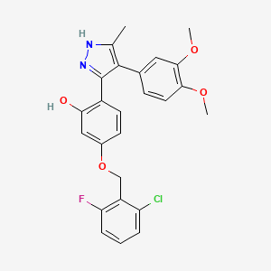 5-[(2-chloro-6-fluorobenzyl)oxy]-2-[4-(3,4-dimethoxyphenyl)-5-methyl-1H-pyrazol-3-yl]phenol