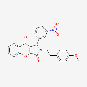 2-[2-(4-Methoxyphenyl)ethyl]-1-(3-nitrophenyl)-1,2-dihydrochromeno[2,3-c]pyrrole-3,9-dione