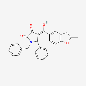 1-benzyl-3-hydroxy-4-[(2-methyl-2,3-dihydro-1-benzofuran-5-yl)carbonyl]-5-phenyl-1,5-dihydro-2H-pyrrol-2-one