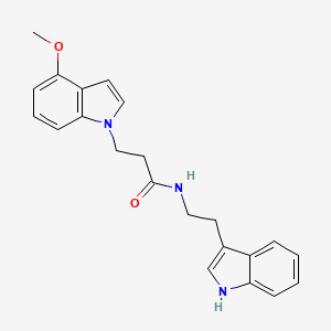 molecular formula C22H23N3O2 B11148121 N-[2-(1H-indol-3-yl)ethyl]-3-(4-methoxy-1H-indol-1-yl)propanamide 