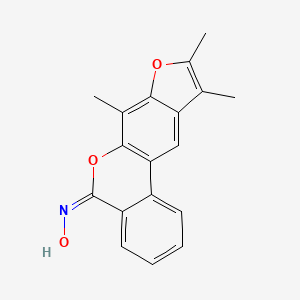 molecular formula C18H15NO3 B11148129 7,9,10-Trimethyl-5H-benzo[C]furo[3,2-G]chromen-5-one oxime 