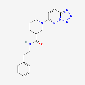 molecular formula C18H21N7O B11148169 N-phenethyl-1-[1,2,3,4]tetraazolo[1,5-b]pyridazin-6-yl-3-piperidinecarboxamide 