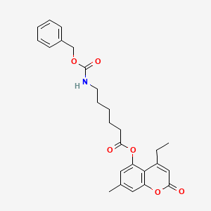 4-ethyl-7-methyl-2-oxo-2H-chromen-5-yl 6-{[(benzyloxy)carbonyl]amino}hexanoate