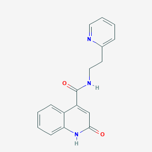 molecular formula C17H15N3O2 B11148205 2-hydroxy-N-[2-(pyridin-2-yl)ethyl]quinoline-4-carboxamide 