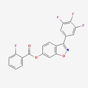 molecular formula C20H9F4NO3 B11148212 3-(3,4,5-Trifluorophenyl)-1,2-benzisoxazol-6-yl 2-fluorobenzoate 