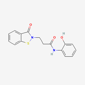 N-(2-hydroxyphenyl)-3-(3-oxo-1,2-benzothiazol-2(3H)-yl)propanamide