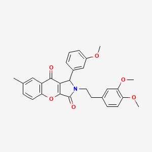 2-[2-(3,4-Dimethoxyphenyl)ethyl]-1-(3-methoxyphenyl)-7-methyl-1,2-dihydrochromeno[2,3-c]pyrrole-3,9-dione