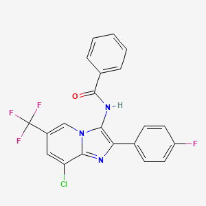 N-[8-chloro-2-(4-fluorophenyl)-6-(trifluoromethyl)imidazo[1,2-a]pyridin-3-yl]benzamide