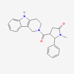 molecular formula C23H23N3O2 B11148277 1-methyl-5-phenyl-4-(1,3,4,5-tetrahydro-2H-pyrido[4,3-b]indol-2-ylcarbonyl)-2-pyrrolidinone 