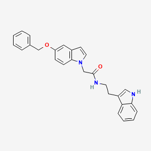 molecular formula C27H25N3O2 B11148290 2-[5-(benzyloxy)-1H-indol-1-yl]-N-[2-(1H-indol-3-yl)ethyl]acetamide 