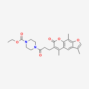 ethyl 4-[3-(3,5,9-trimethyl-7-oxo-7H-furo[3,2-g]chromen-6-yl)propanoyl]-1-piperazinecarboxylate