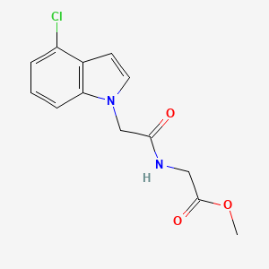 molecular formula C13H13ClN2O3 B11148300 methyl 2-{[2-(4-chloro-1H-indol-1-yl)acetyl]amino}acetate 