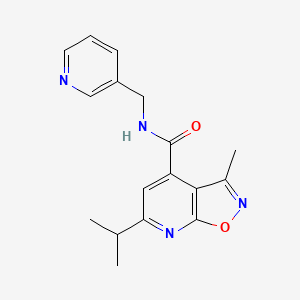 molecular formula C17H18N4O2 B11148340 6-isopropyl-3-methyl-N~4~-(3-pyridylmethyl)isoxazolo[5,4-b]pyridine-4-carboxamide 